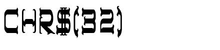 CHR$(32).ttf Font conversion image