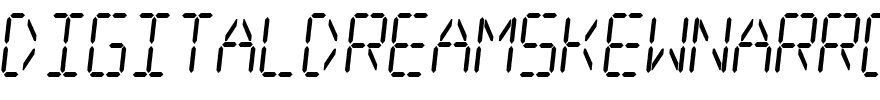 DigitaldreamSkewNarrow.ttf Font conversion image