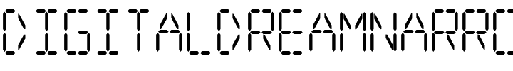 DigitaldreamNarrow.ttf Font conversion image