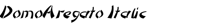 DomoAregato Italic.ttf Font conversion image