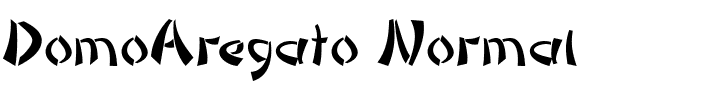 DomoAregato Normal.ttf Font conversion image