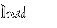 Dread.ttf Font conversion image