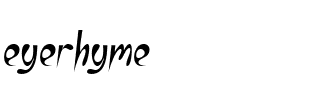 eyerhyme.ttf Font conversion image