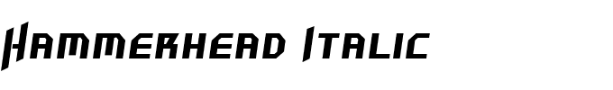 Hammerhead Italic.ttf Font conversion image