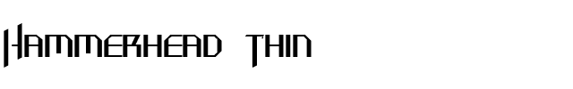 Hammerhead  Thin.ttf Font conversion image