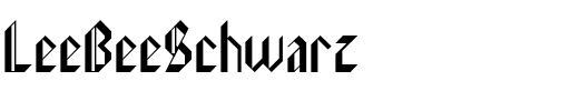 LeeBeeSchwarz.ttf Font conversion image