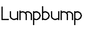 Lumpbump.ttf Font conversion image