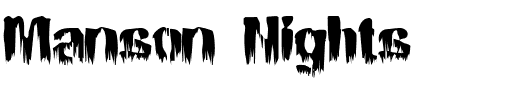 Manson Nights.ttf Font conversion image