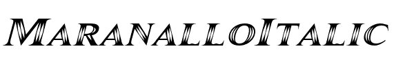 MaranalloItalic.ttf Font conversion image