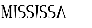 MISSISSA.ttf Font conversion image