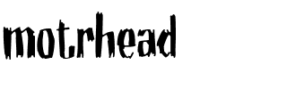 motrhead.ttf Font conversion image