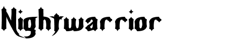 Nightwarrior.ttf Font conversion image