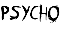 PSYCHO.ttf Font conversion image