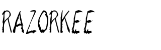 RAZORKEE.ttf Font conversion image