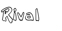 Rival.ttf Font conversion image