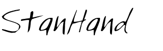 StanHand.ttf Font conversion image