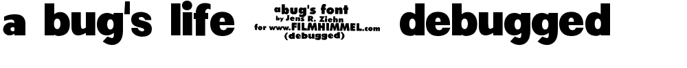 a bug's life - debugged.ttf Font conversion image