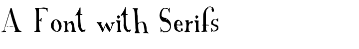 A Font with Serifs.ttf Font conversion image