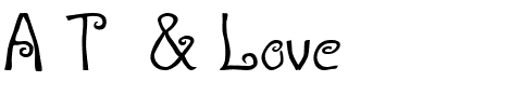 A T  & Love.ttf Font conversion image