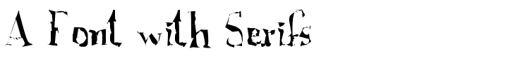 A Font with Serifs.ttf Font conversion image