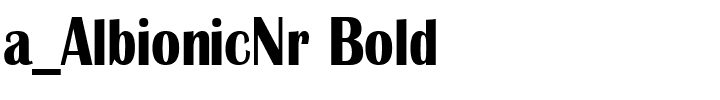 a_AlbionicNr Bold.ttf Font conversion image