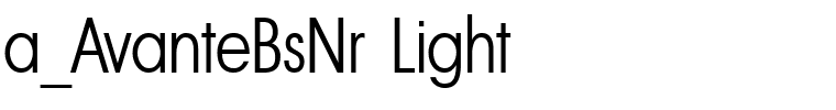 a_AvanteBsNr Light.ttf Font conversion image