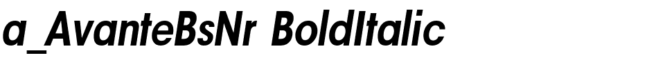 a_AvanteBsNr BoldItalic.ttf Font conversion image