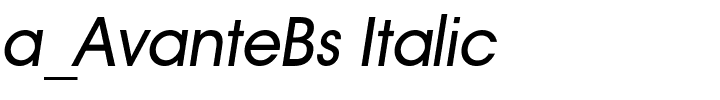 a_AvanteBs Italic.ttf Font conversion image