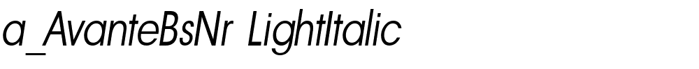 a_AvanteBsNr LightItalic.ttf Font conversion image