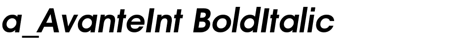 a_AvanteInt BoldItalic.ttf Font conversion image