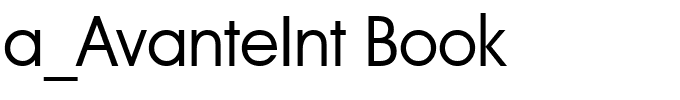 a_AvanteInt Book.ttf Font conversion image