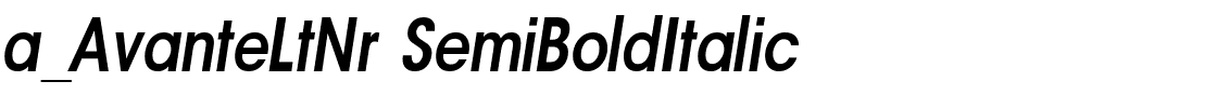 a_AvanteLtNr SemiBoldItalic.ttf Font conversion image