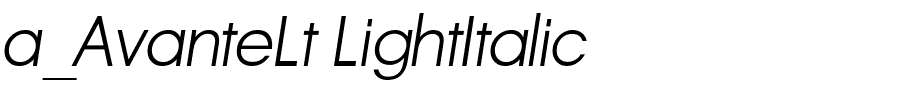 a_AvanteLt LightItalic.ttf