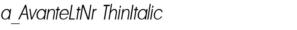 a_AvanteLtNr ThinItalic.ttf Font conversion image