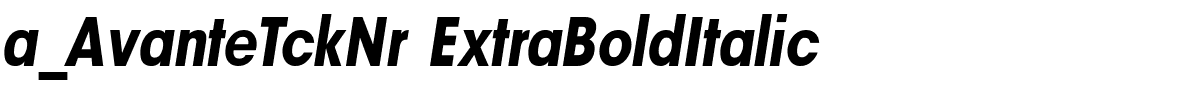 a_AvanteTckNr ExtraBoldItalic.ttf Font conversion image