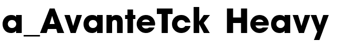 a_AvanteTck Heavy.ttf Font conversion image