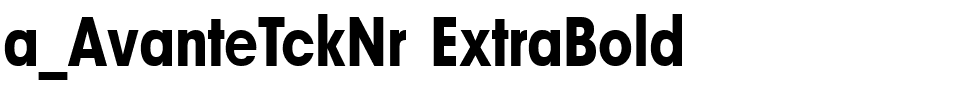 a_AvanteTckNr ExtraBold.ttf Font conversion image