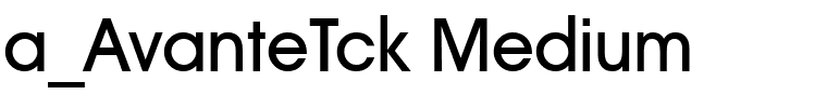 a_AvanteTck Medium.ttf Font conversion image