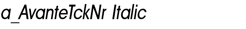 a_AvanteTckNr Italic.ttf Font conversion image