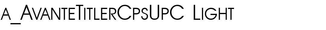 a_AvanteTitlerCpsUpC Light.ttf Font conversion image