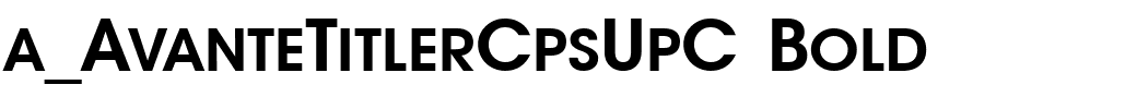 a_AvanteTitlerCpsUpC Bold.ttf Font conversion image