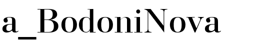 a_BodoniNova.ttf Font conversion image