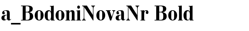 a_BodoniNovaNr Bold.ttf Font conversion image