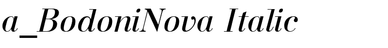 a_BodoniNova Italic.ttf Font conversion image