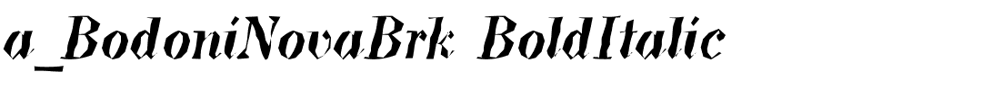 a_BodoniNovaBrk BoldItalic.ttf Font conversion image