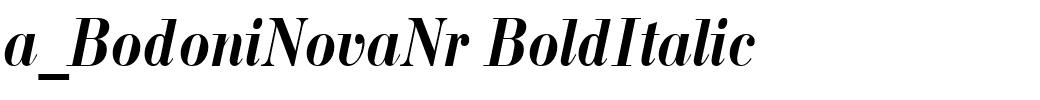 a_BodoniNovaNr BoldItalic.ttf Font conversion image