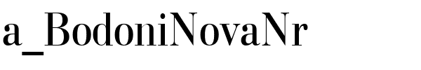 a_BodoniNovaNr.ttf Font conversion image