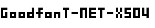 GoodfonT-NET-XS04.ttf Font conversion image