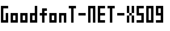 GoodfonT-NET-XS09.ttf Font conversion image