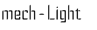 mech-Light.otf Font conversion image